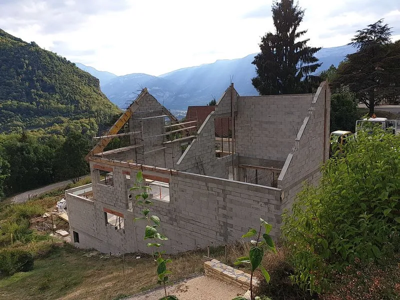 Construction d'une maison, Les Abrets, Electron TP