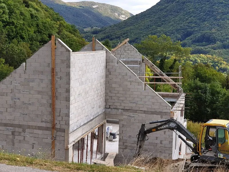 Construction d'une maison, Les Abrets, Electron TP